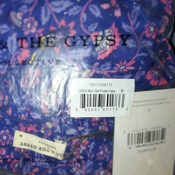 Spell Bravehearts dahlia maxi skirt purple haze M - Picture 7 of 8